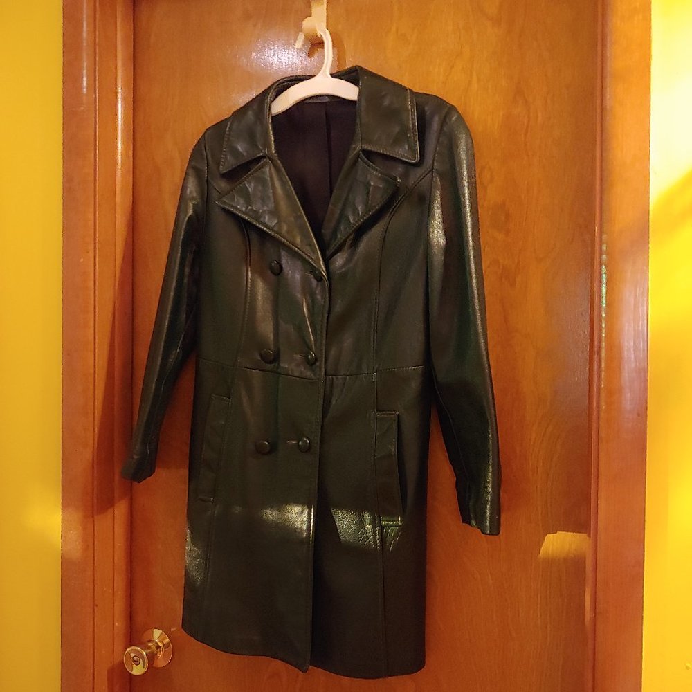 Forest green leather jacket